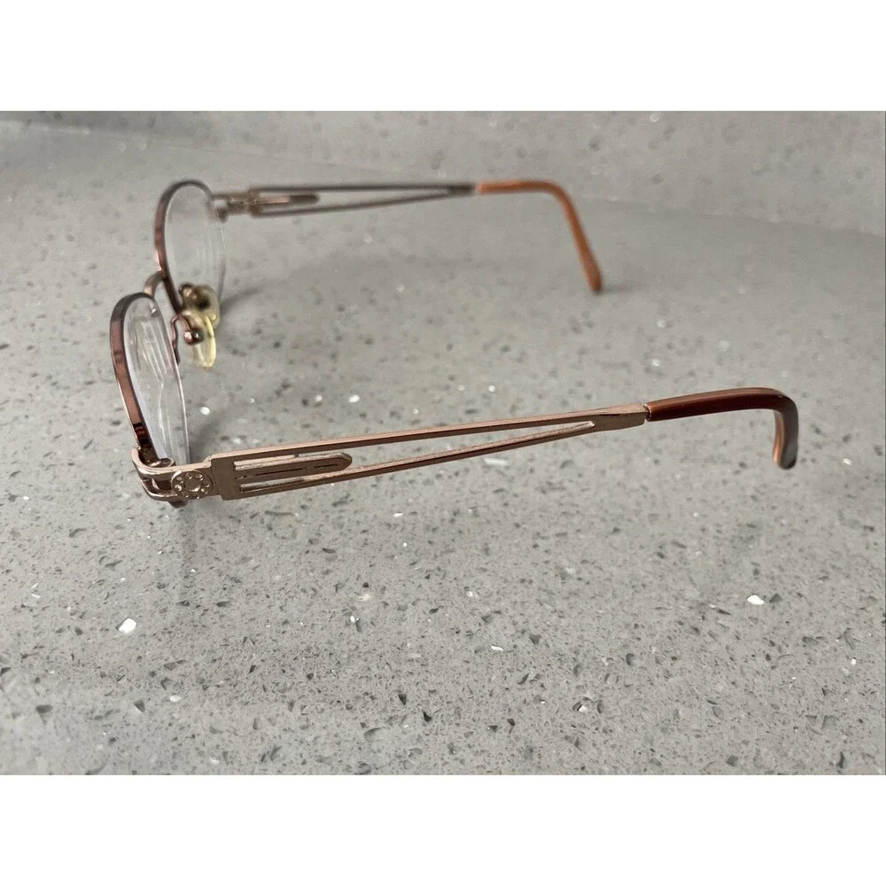 Indie GRETA COGNAC SHINY BROWN EYEGLASSES GLASSES METAL FRAMES ONLY 51-18-140